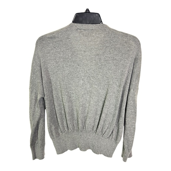 Ann Taylor LOFT Soft Cotton Gray  Cardigan Long Sleeve Size Medium B551 - Picture 2 of 5